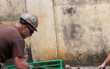 NMCB 1 Seabees São Tomé schoolhouse repair