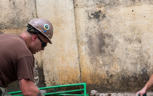 NMCB 1 Seabees São Tomé schoolhouse repair