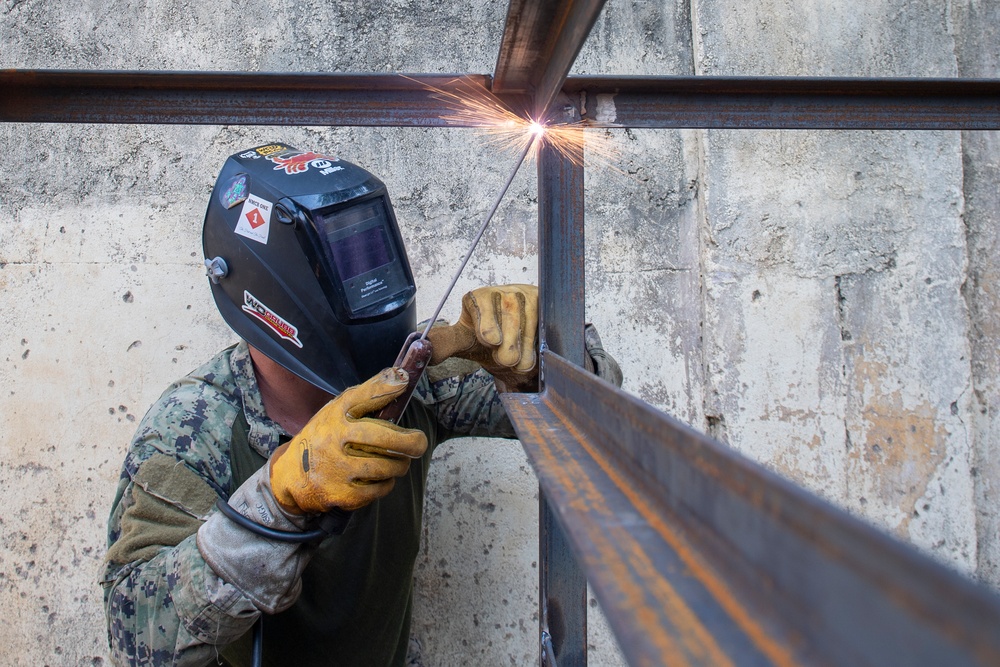 NMCB 1 Seabees São Tomé schoolhouse repair