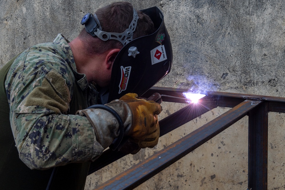 NMCB 1 Seabees São Tomé schoolhouse repair