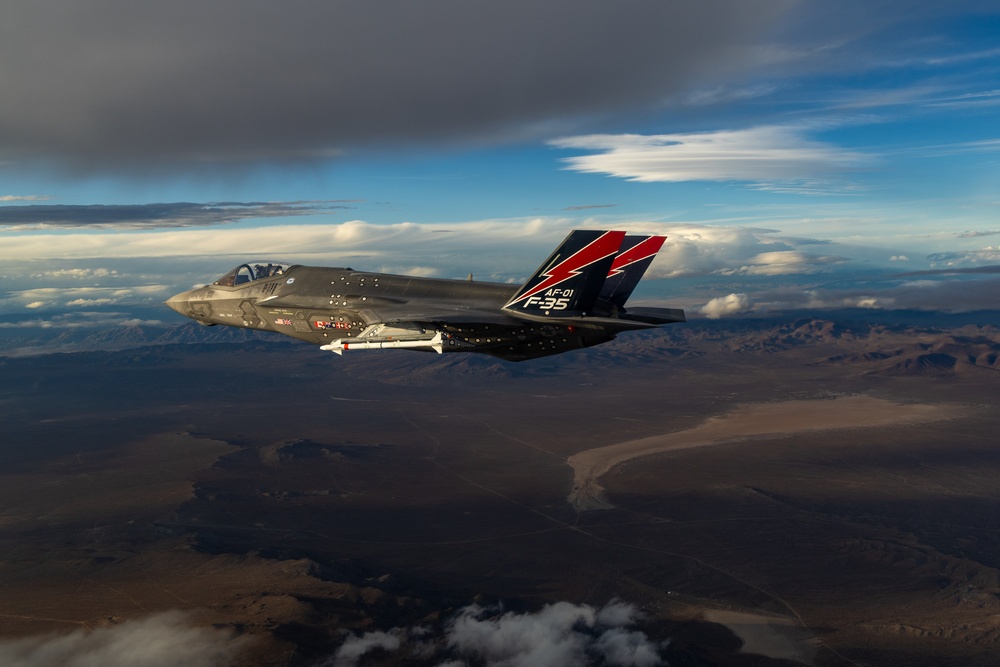 F-35A AF-01 Over Mojave Desert