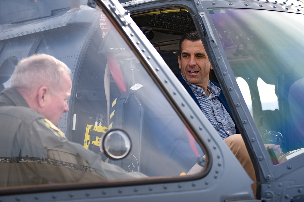 Rep. Sam Liccardo visits 129th Rescue Wing