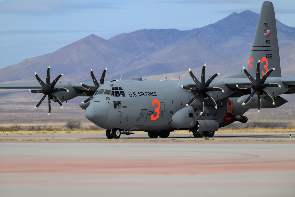 Cowboy Guard and the California Air National Guard conduct MAFFS training in Arizona