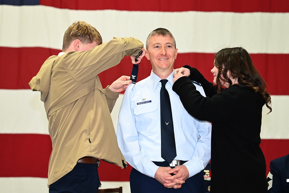 159th Maintenance Group conducts change of command ceremony and promotion