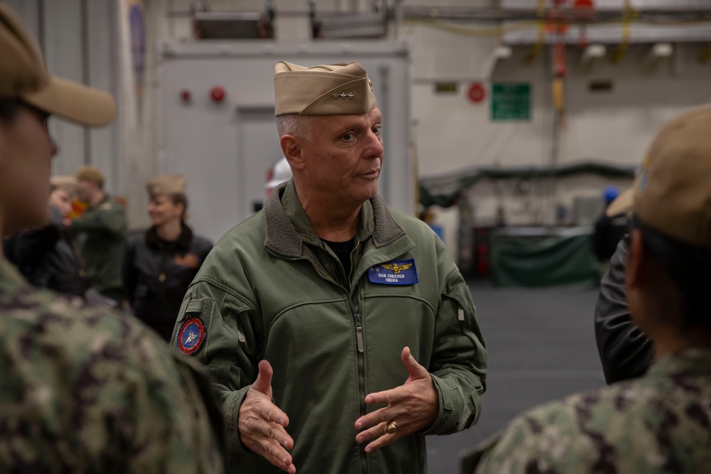 Air Boss Visits USS George Washington