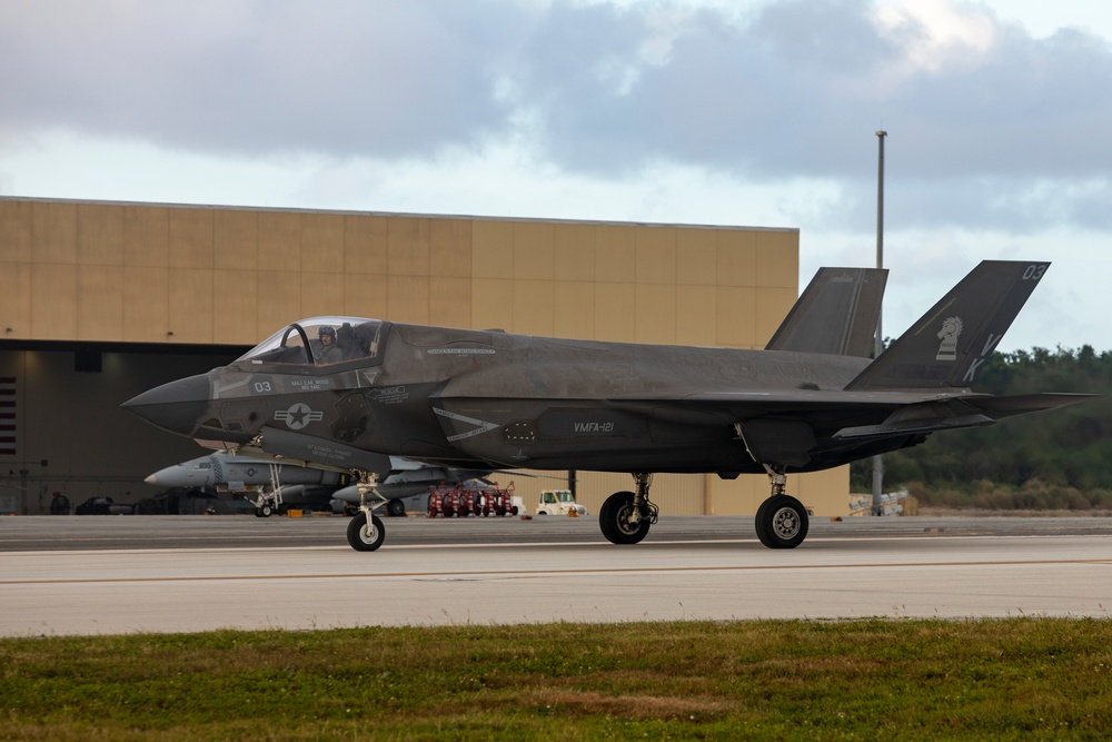 U.S. Marines load F-35B weaponry during Cope North 25