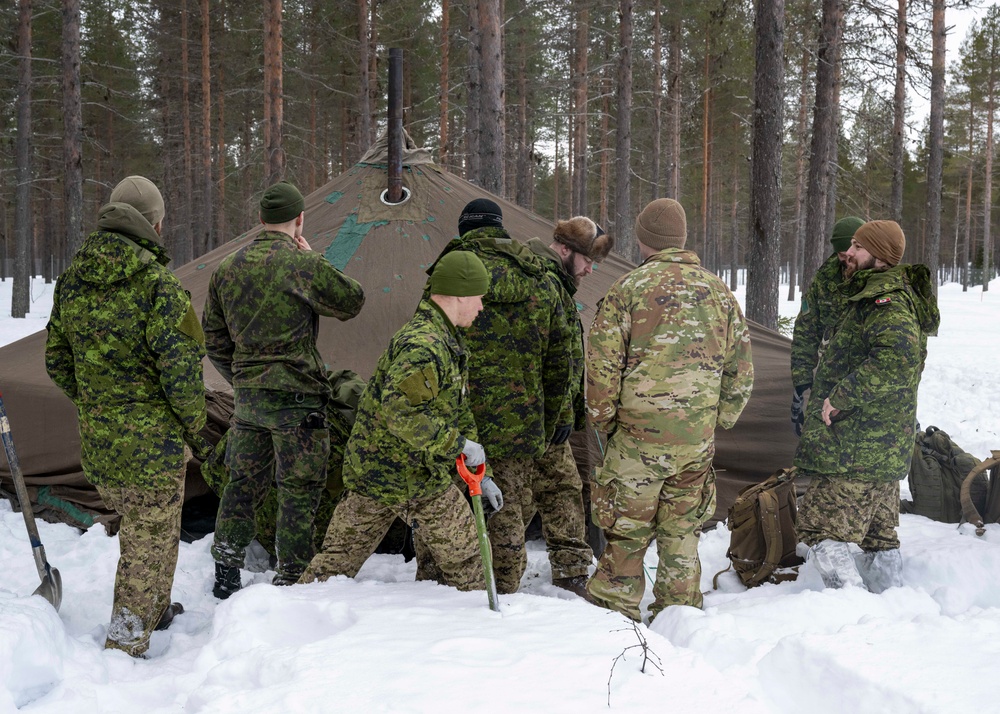 10th Mountain, 11th Airborne Division, Canadian Soldiers Train on Finnish Tents