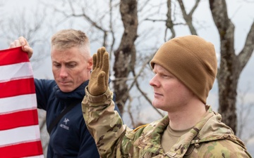 10th Mountain Division Soldier Reenlists atop Riva Ridge, Honoring Legacy 80 Years Later