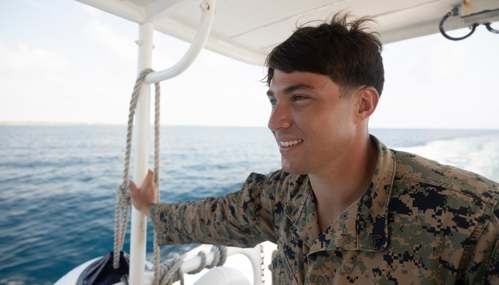 Marines with MWSS-272 prepare to leave port in the Bahamas