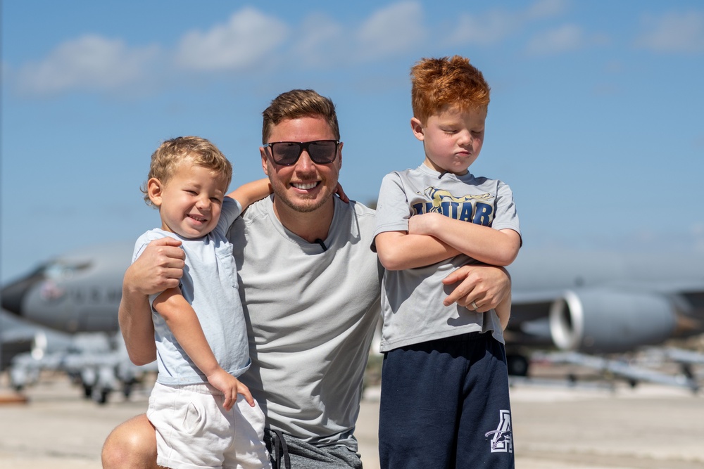 Tampa Bay Lightning player Cam Atkinson tours MacDill AFB