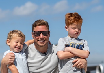 Tampa Bay Lightning player Cam Atkinson tours MacDill AFB