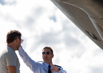 Tampa Bay Lightning player Cam Atkinson tours MacDill AFB