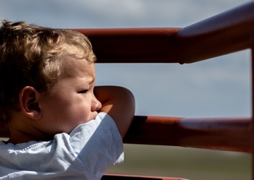 Tampa Bay Lightning player Cam Atkinson tours MacDill AFB