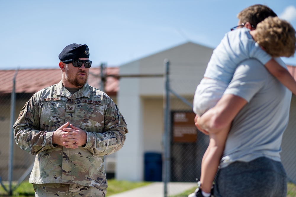 Tampa Bay Lightning player Cam Atkinson tours MacDill AFB