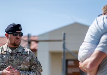 Tampa Bay Lightning player Cam Atkinson tours MacDill AFB