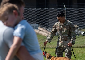 Tampa Bay Lightning player Cam Atkinson tours MacDill AFB