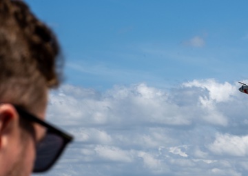 Tampa Bay Lightning player Cam Atkinson tours MacDill AFB