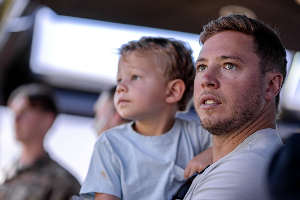 Tampa Bay Lightning player Cam Atkinson tours MacDill AFB