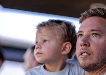 Tampa Bay Lightning player Cam Atkinson tours MacDill AFB