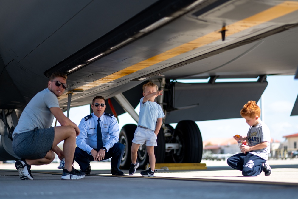 Tampa Bay Lightning player Cam Atkinson tours MacDill AFB