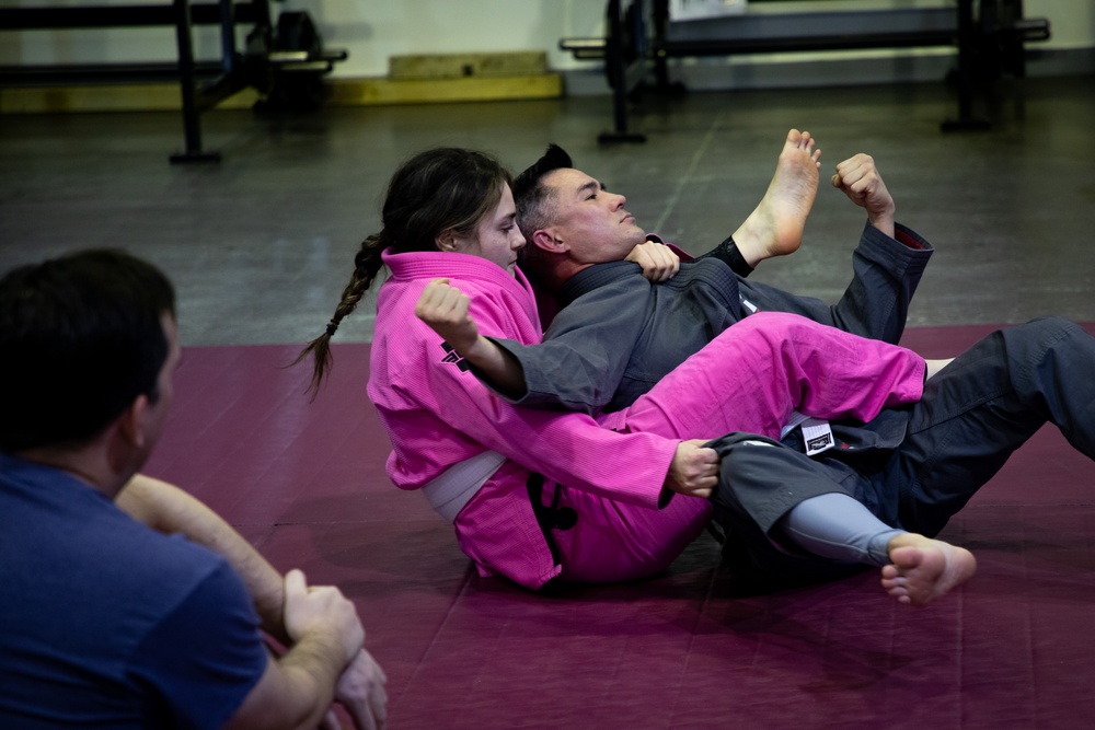 U.S. Soldier teaches BJJ on Camp Bondsteel