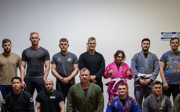 U.S. Soldier teaches BJJ on Camp Bondsteel