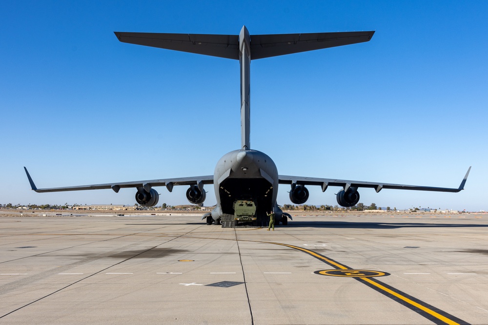 U.S. Marines rehearse HIMARS employment at MCAS Yuma with Royal Canadian Air Force