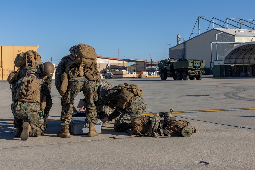 U.S. Marines rehearse HIMARS employment at MCAS Yuma with Royal Canadian Air Force