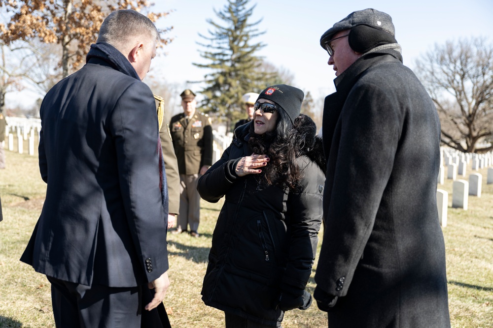 Slovakia’s Prime Minister Robert Fico Visits the Gravesite of Iwo Jima Flag Raiser U.S. Marine Corps Sgt. Michael Strank in Section 12