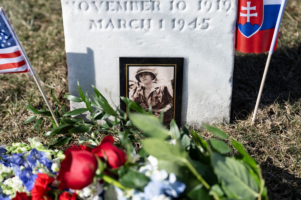 Slovakia’s Prime Minister Robert Fico Visits the Gravesite of Iwo Jima Flag Raiser U.S. Marine Corps Sgt. Michael Strank in Section 12