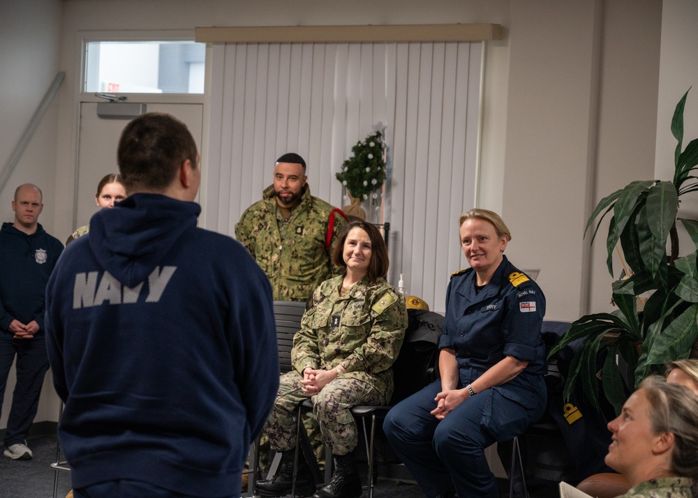 Royal Navy Rear Admiral Jude Terry Tours Recruit Training Command