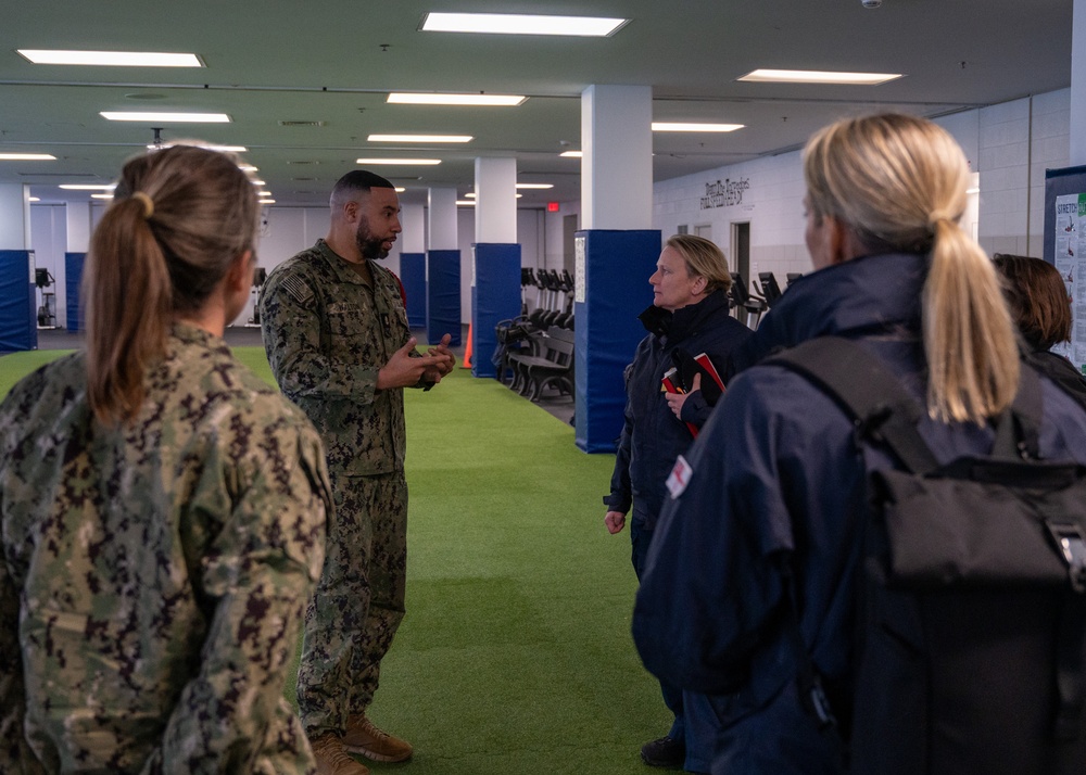 Royal Navy Rear Admiral Jude Terry Tours Recruit Training Command