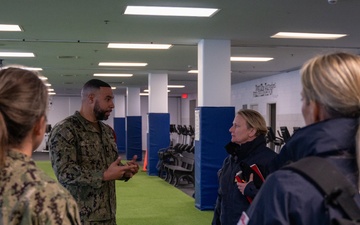 Royal Navy Rear Admiral Jude Terry Tours Recruit Training Command