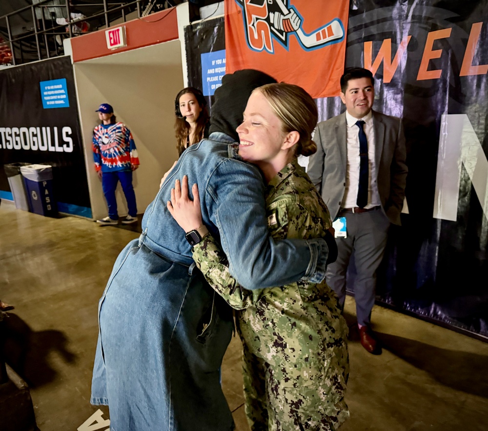 NMCSD Sailor Honored as Military Hero of the Game at San Diego Gulls Hockey Game