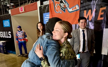 NMCSD Sailor Honored as Military Hero of the Game at San Diego Gulls Hockey Game