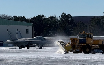 NAS Oceana personnel keep master jet base mission-ready during record snowfall