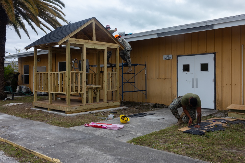 Marines with MWSS-272 undertake construction projects in the Bahamas