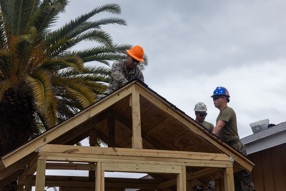 Marines with MWSS-272 undertake construction projects in the Bahamas
