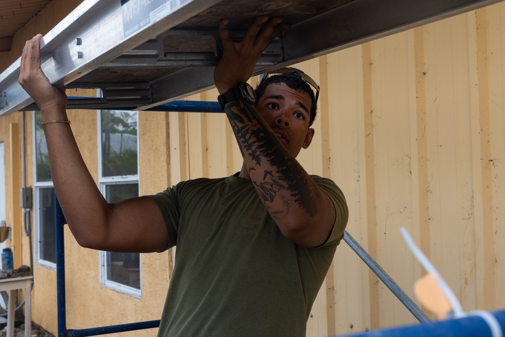 Marines with MWSS-272 undertake construction projects in the Bahamas