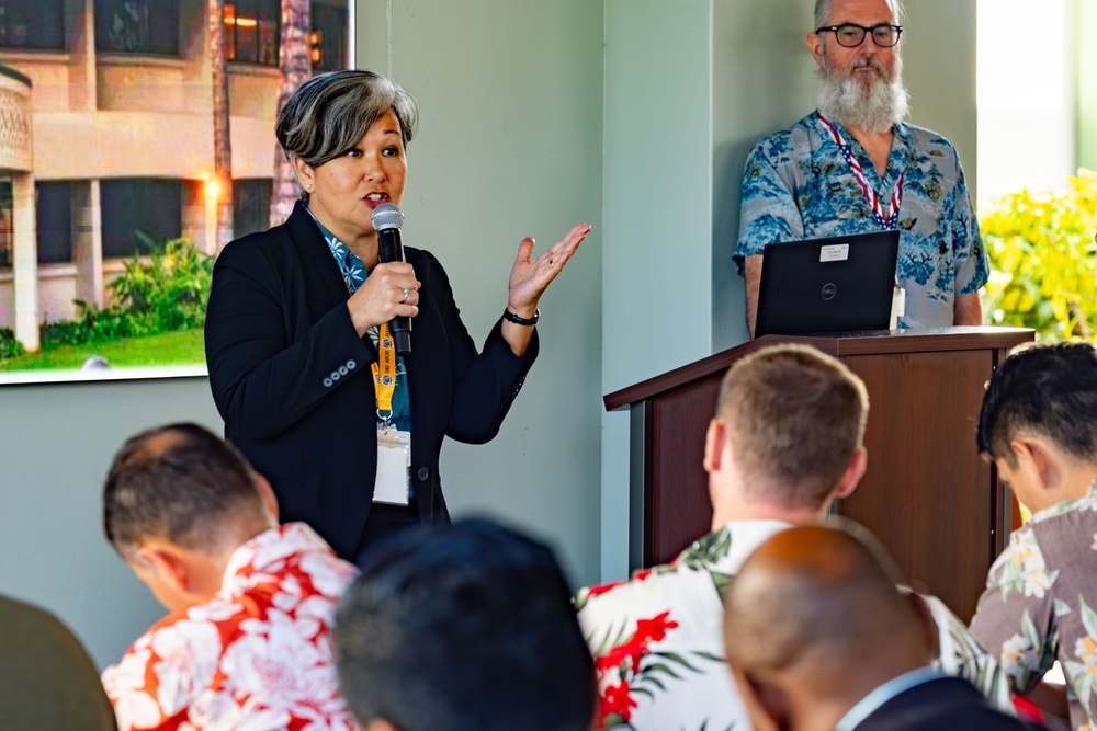 Army War College attend a morning discussion with Director Suzanne Puanani Vares-Lum