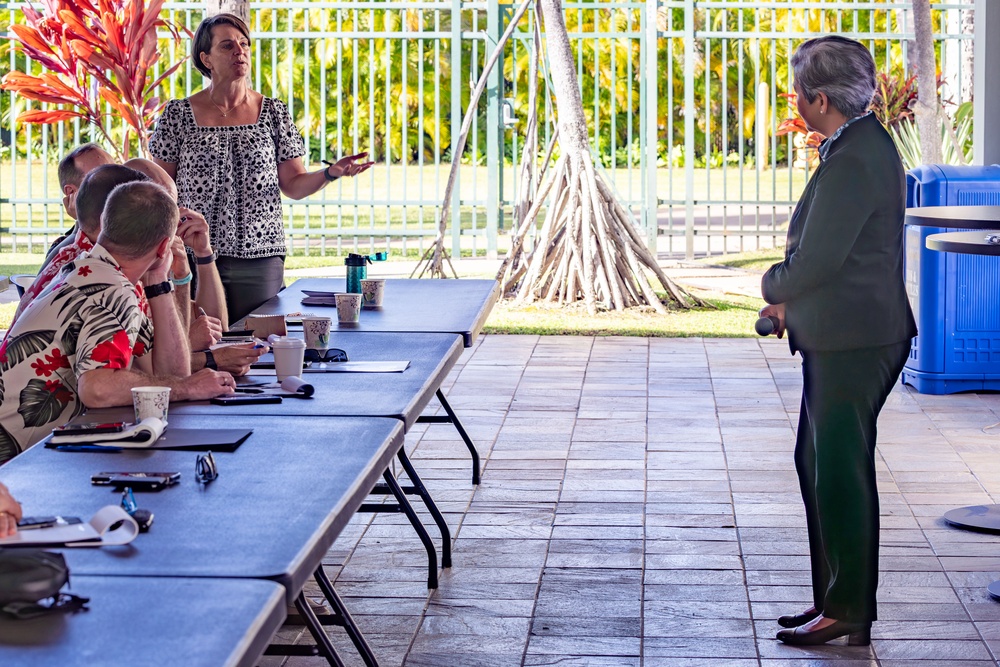 Army War College attend a morning discussion with Director Suzanne Puanani Vares-Lum