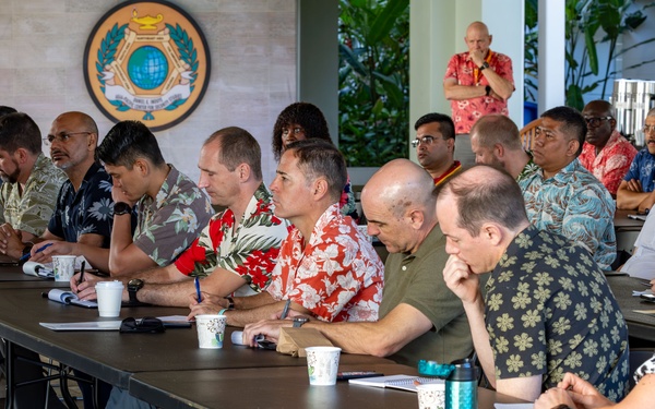Army War College attend a morning discussion with Director Suzanne Puanani Vares-Lum