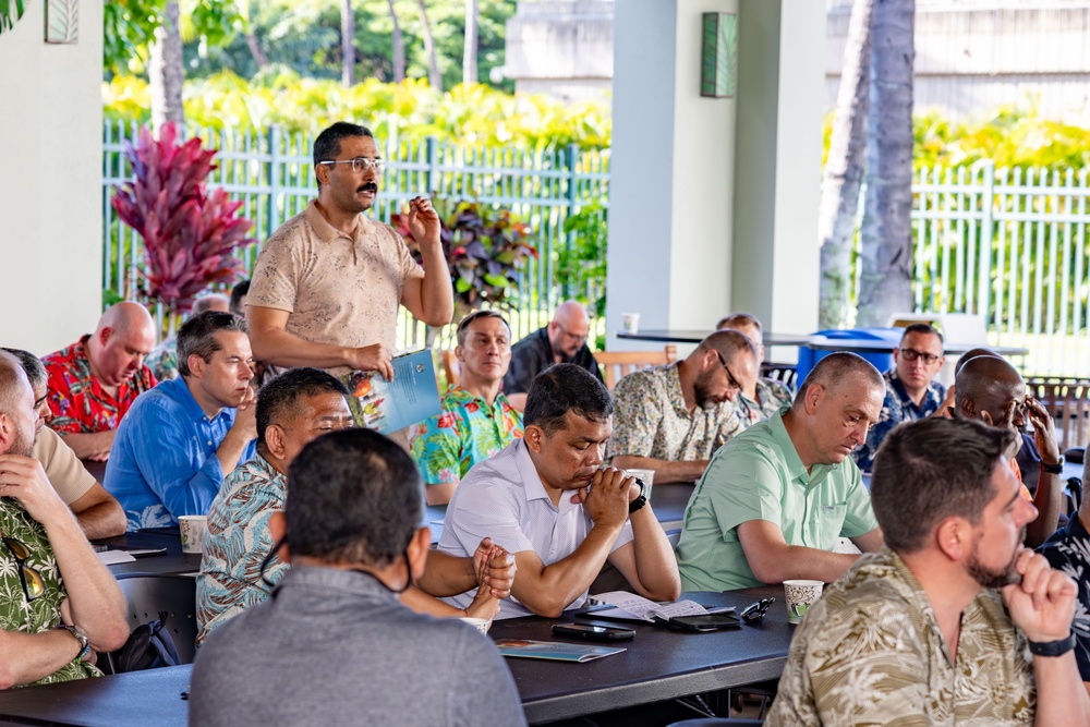 Army War College attend a morning discussion with Director Suzanne Puanani Vares-Lum