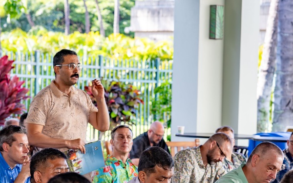 Army War College attend a morning discussion with Director Suzanne Puanani Vares-Lum