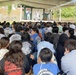 US Pacific Fleet Band performs a concert for students of Konawaena Middle School.