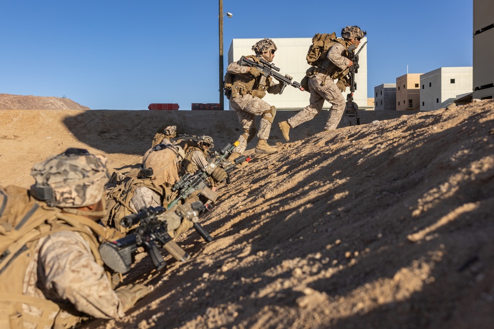 Marines, Sailors with 2nd Bn., 23rd Marines rehearse urban operations