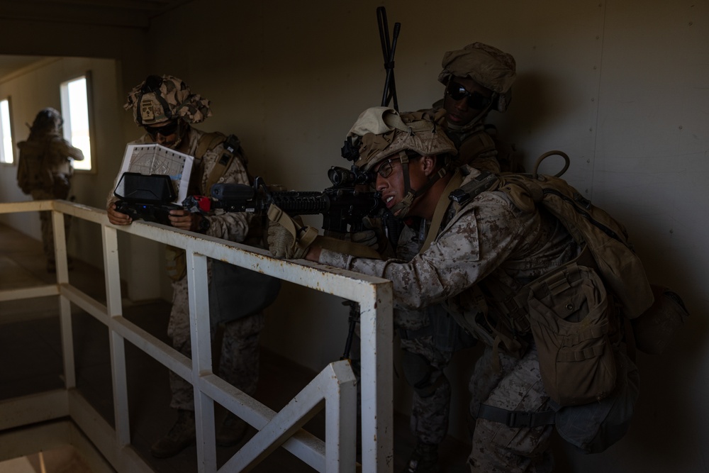 Marines, Sailors with 2nd Bn., 23rd Marines rehearse urban operations