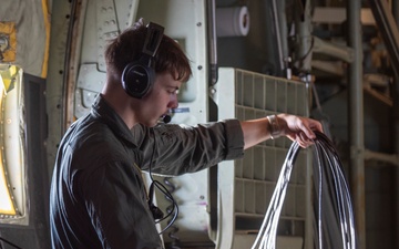 U.S. Marines aerial refuel during Cope North 25