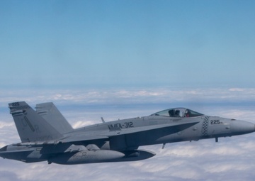 U.S. Marines aerial refuel during Cope North 25