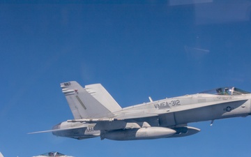 U.S. Marines aerial refuel during Cope North 25